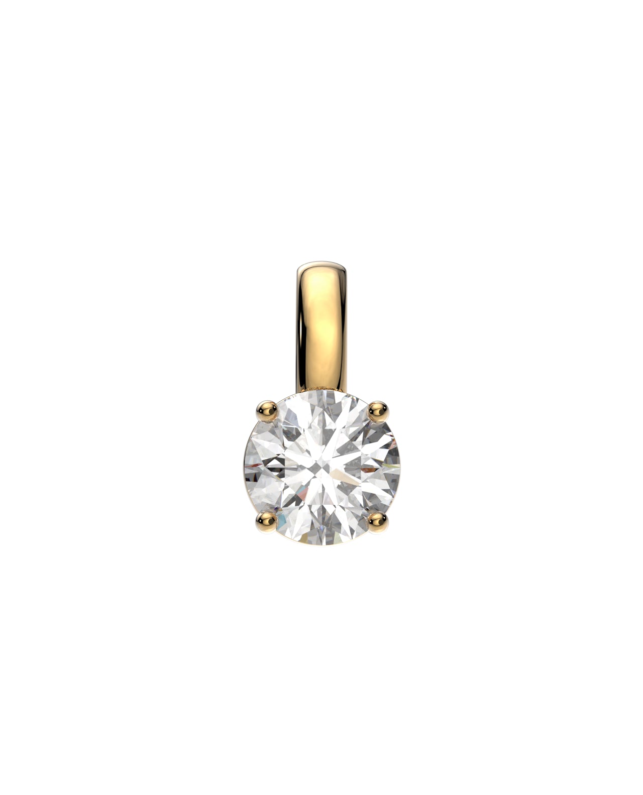 Pingente em Ouro 18k com Diamante de Laboratório 1 ct