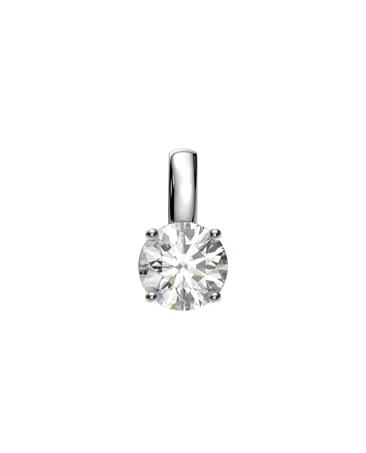 Pingente em Ouro 18k com Diamante de Laboratório 1 ct