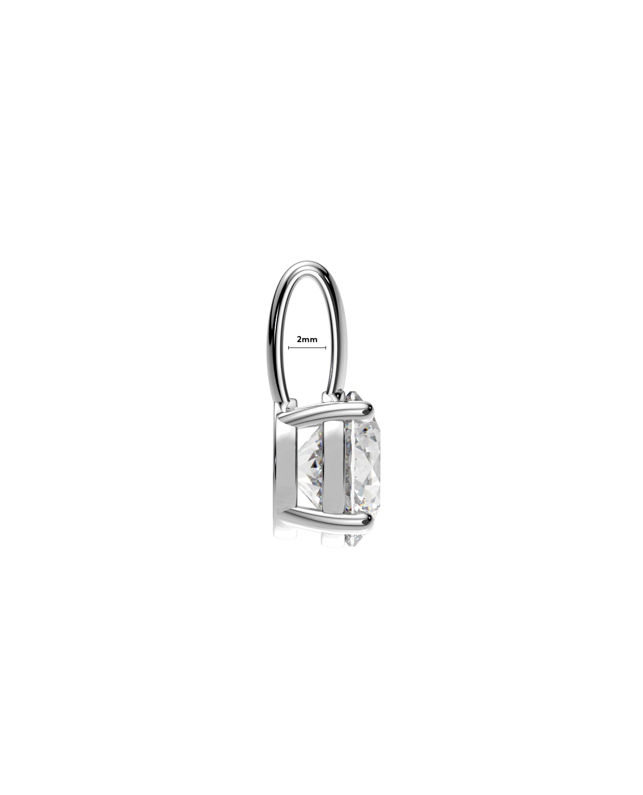 Pingente em Ouro 18k com Diamante de Laboratório 1 ct