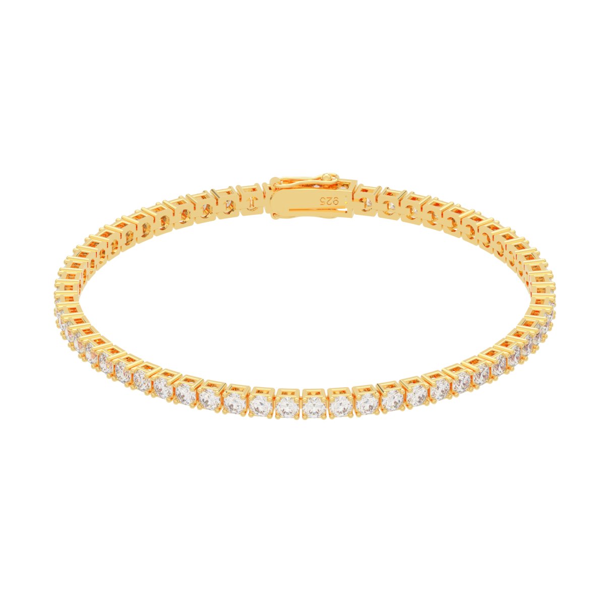 Pulseira Riviera Topázio Branco 3mm - Santé Joias