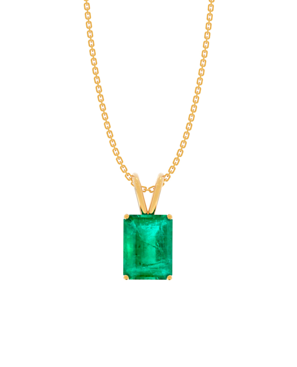 Colar Emeralda Retangular