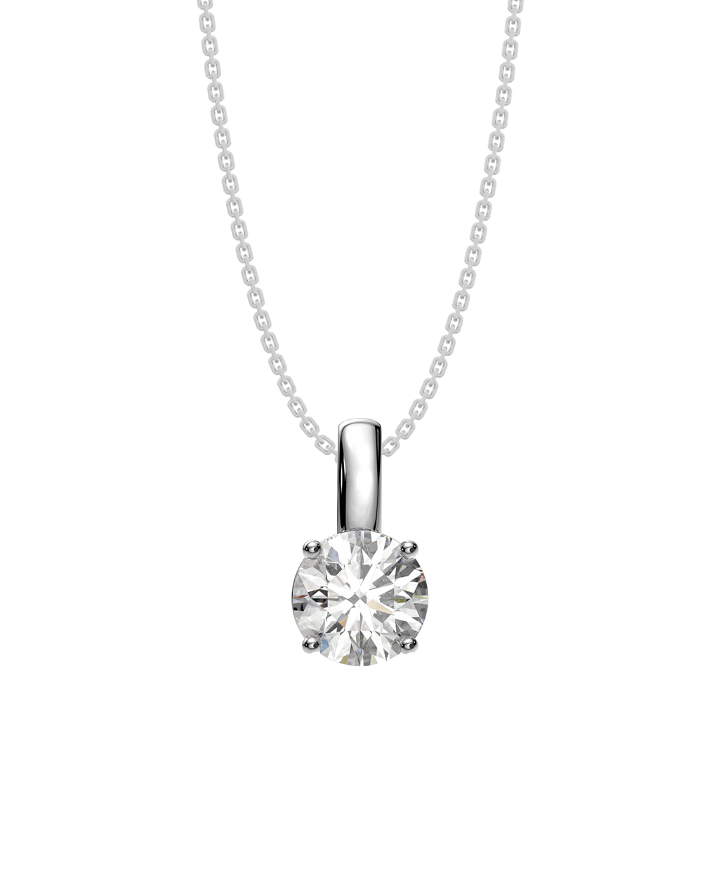 Colar em Ouro 18k com Diamante de Laboratório 1 ct