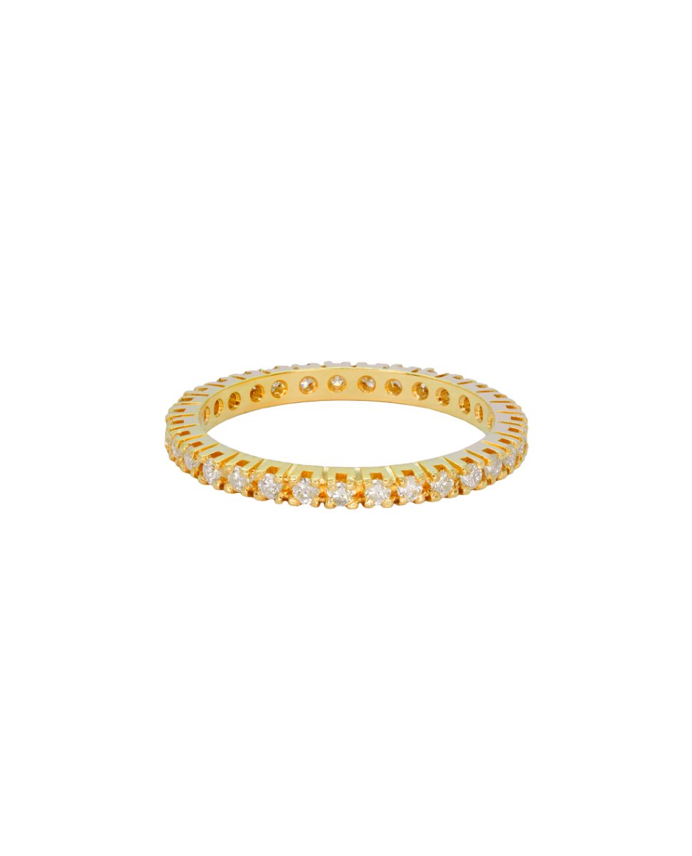 Anel Eternity Diamante 2mm em Ouro 18k - Santé Joias