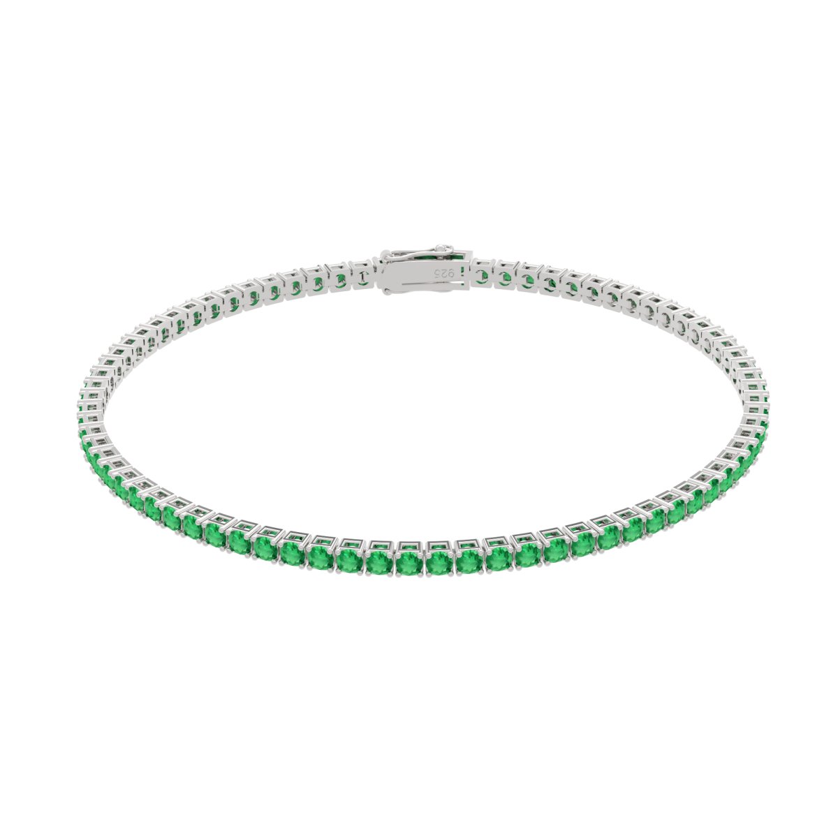 Pulseira Riviera Esmeralda 2mm - Santé Joias