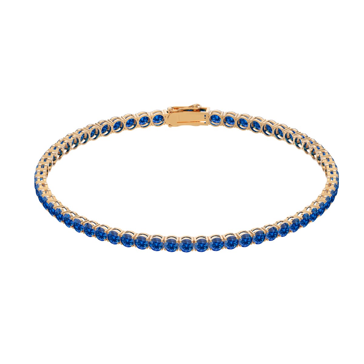 Pulseira Riviera Safira Azul 3mm - Santé Joias