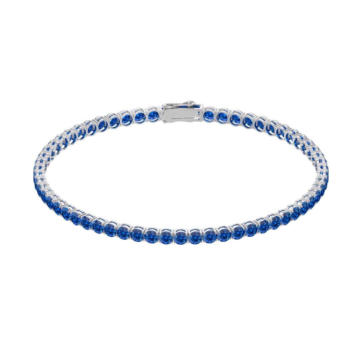 Pulseira Riviera Safira Azul 3mm - Santé Joias